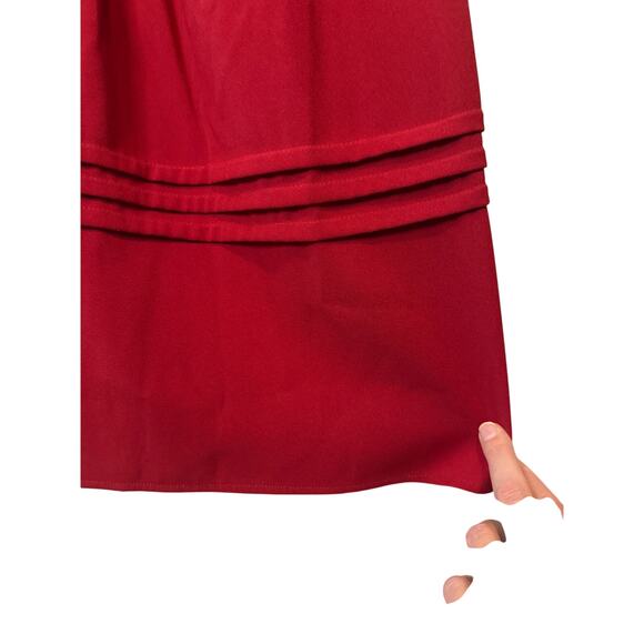 Self-Portrait Red Sequin Puff Sleeve Midi Dress Size 2 NWT - Picture 10 of 11